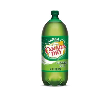 Canada Dry Ginger Ale 2L – Refreshing Carbonated Soft Drink, Non-Alcoholic Soda, Mild Ginger Flavor