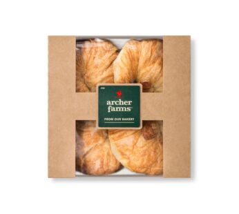 Archer Farms 100% Butter French Croissants – Flaky, Authentic Bakery-Style Pastries, Pack of 4