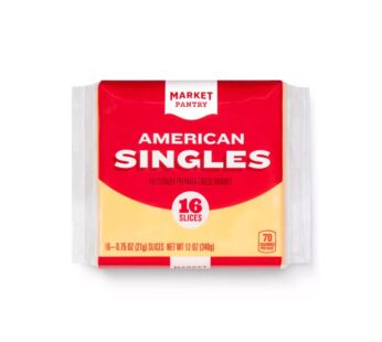 Market Pantry American Cheese Singles 16ct – Smooth-Melting Pasteurized Cheese Slices, 12oz